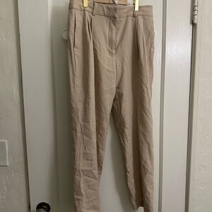 Aritzia Tan High Waisted Trousers